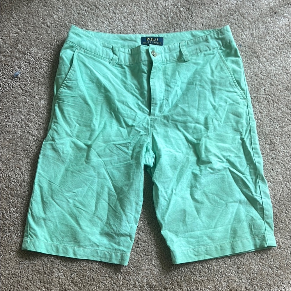 Polo by Ralph Lauren Boys's Mint Green Linen Shorts